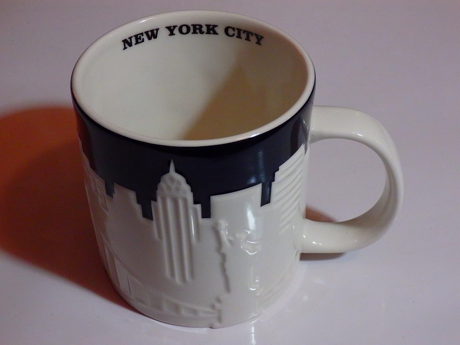 Starbucks Collector Relief Series New York Taxi Mug, 16 Oz White | 302DYWLCA