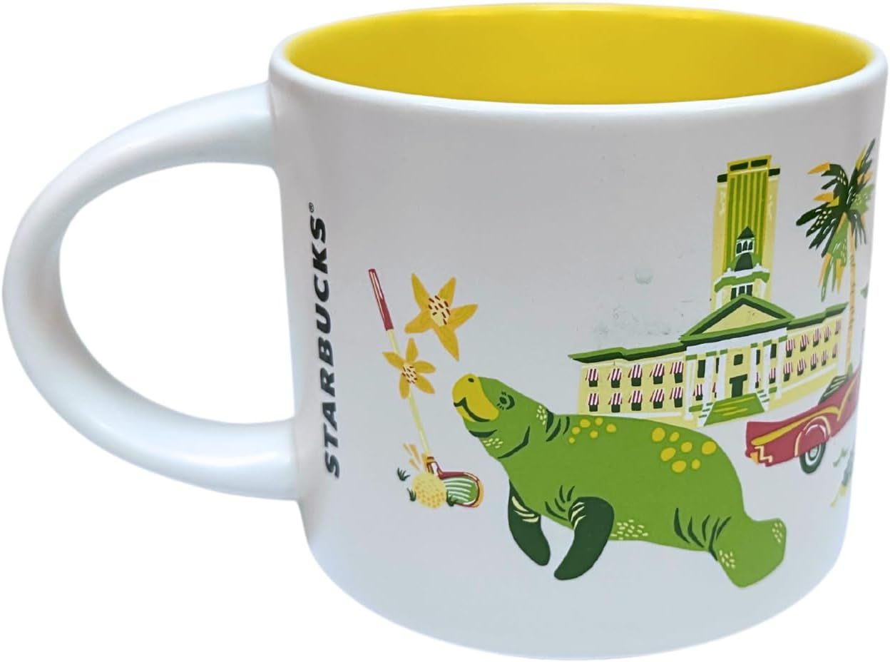 Starbucks Discovery Series Florida Ceramic Mug, 14 Oz Yellow | 723VFUHYB