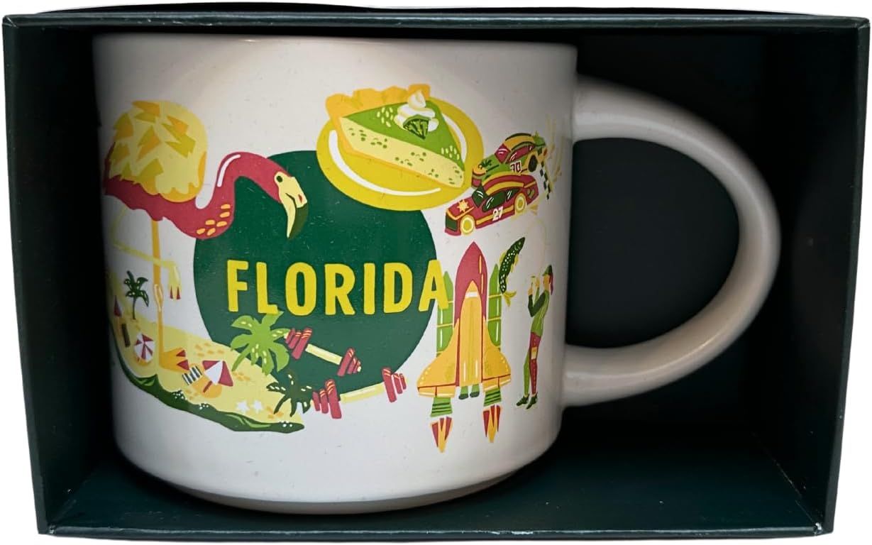 Starbucks Discovery Series Florida Ceramic Mug, 14 Oz Yellow | 723VFUHYB