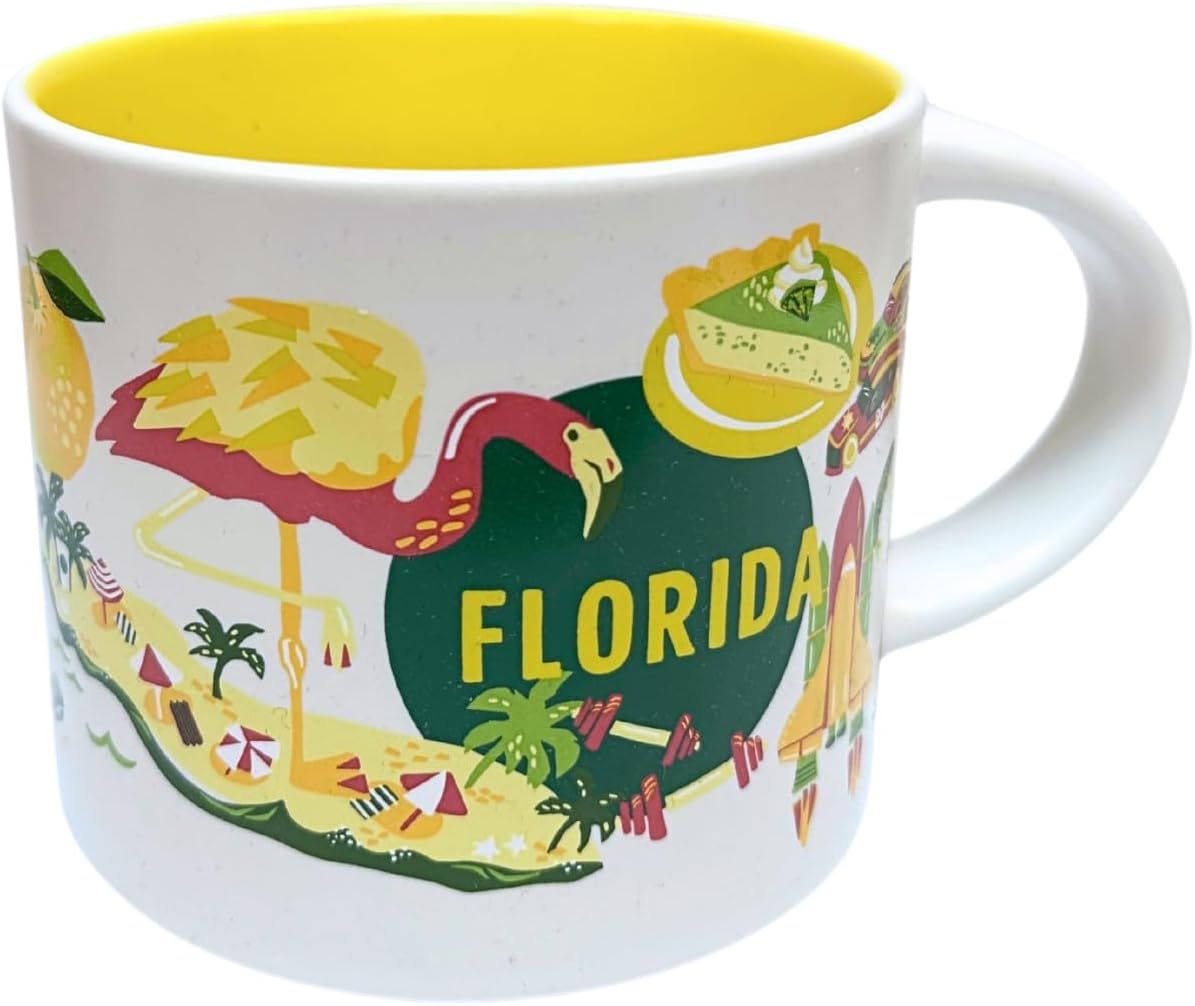 Starbucks Discovery Series Florida Ceramic Mug, 14 Oz Yellow | 723VFUHYB