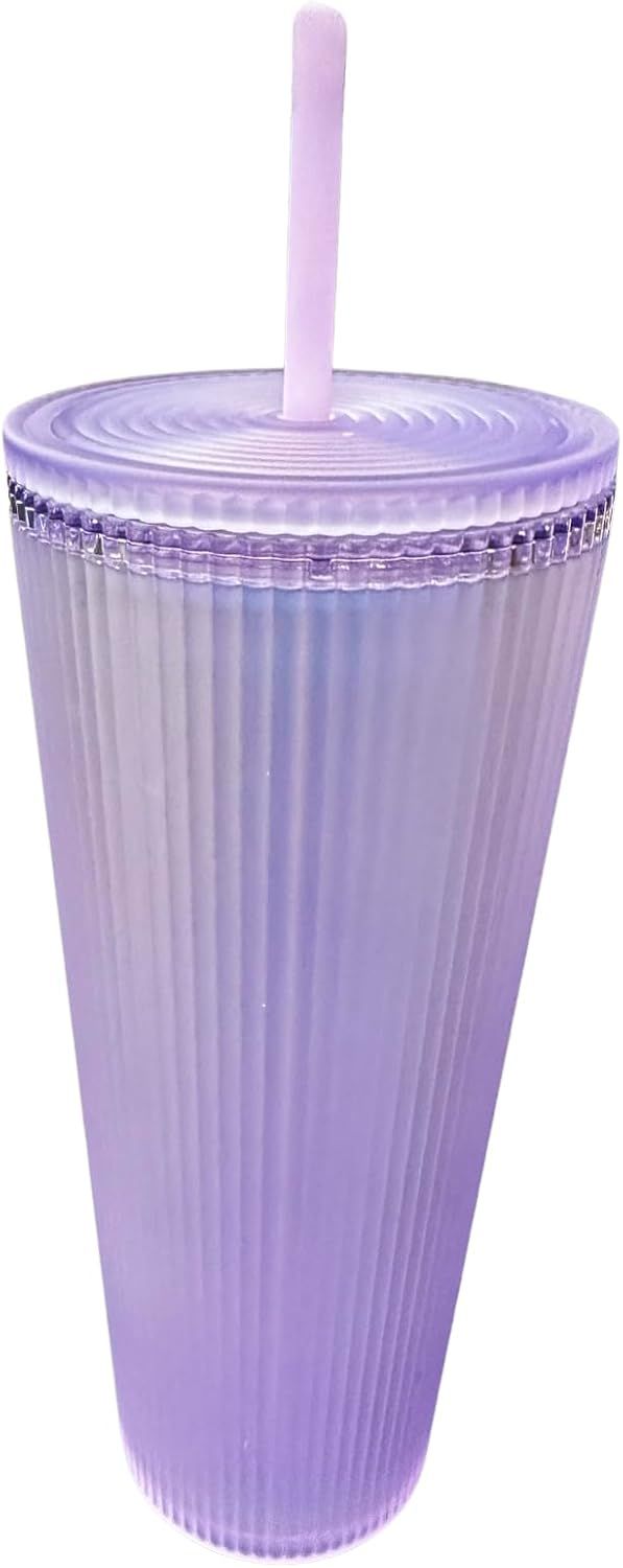 Starbucks Fall 2023 Lilac Aurora Iridescent Pleated Soft Touch Tumbler 24oz Venti Purple | 483WIACJR