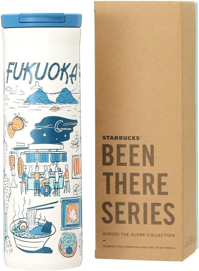 Starbucks Fukuoka Been There Series Stainless Steel Bottle, 16.7 Fl Oz (473 Ml) Blue | 860ROCAPE