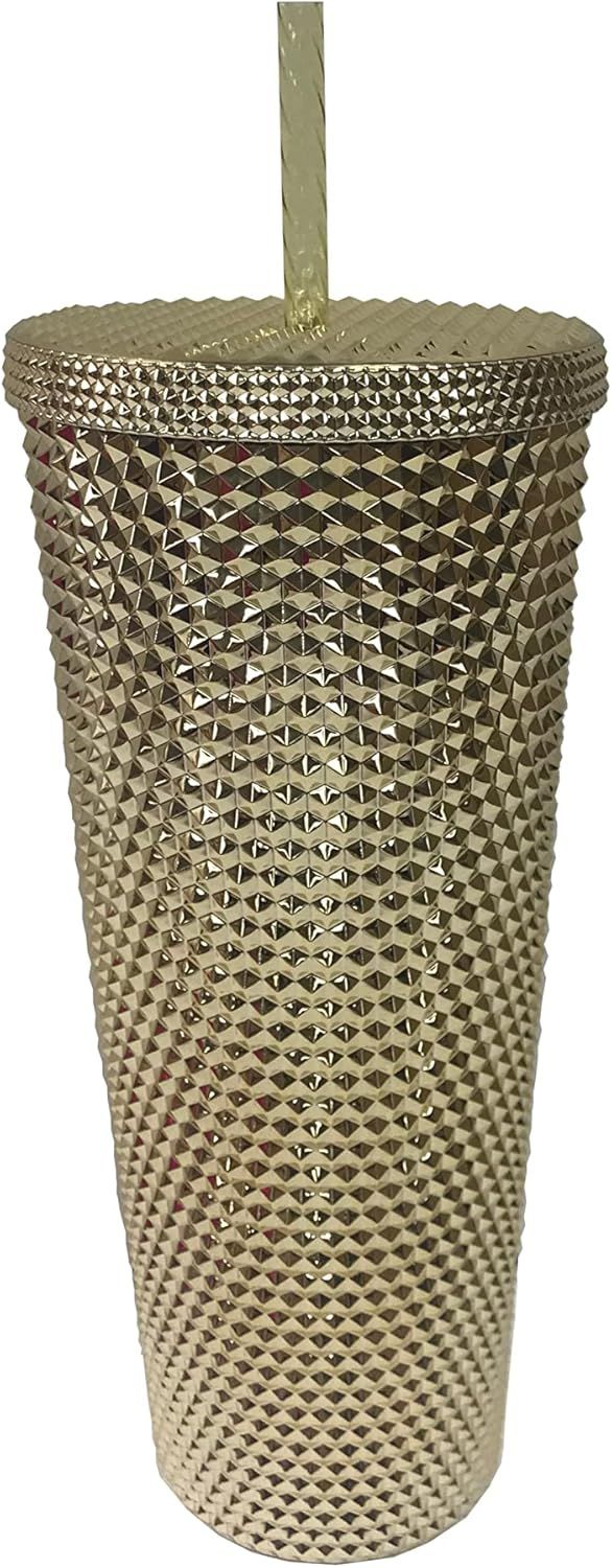 Starbucks Gold Studded Tumbler 2022 Fall Winter Holiday Bling (24 Oz - Venti) Gold | 948YNWEMO