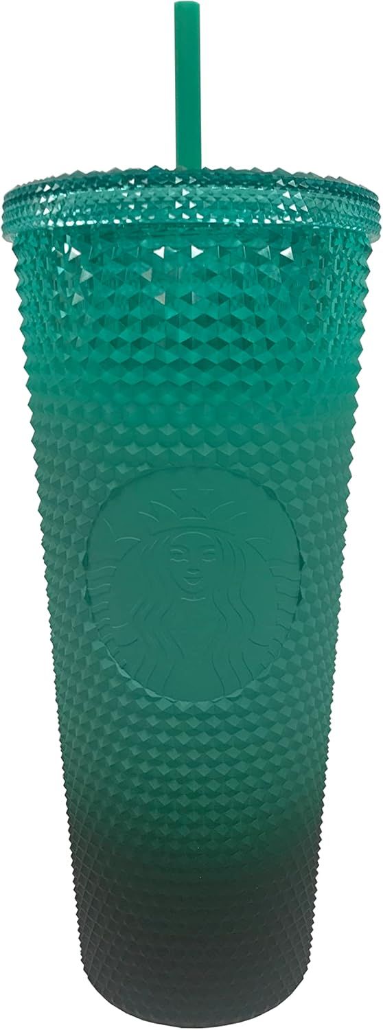 Starbucks Green Gradient Studded Acrylic Tumbler Fall Winter Holiday 2022 (24 Oz - Venti) Green | 637FQSRNP