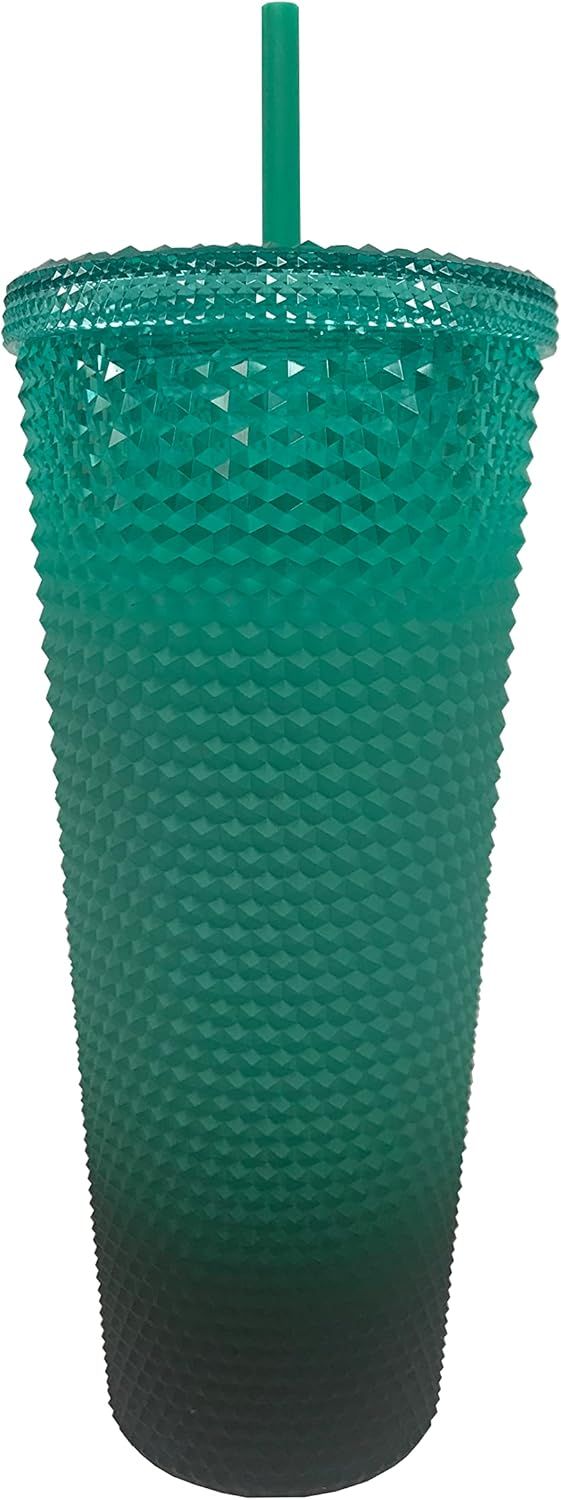 Starbucks Green Gradient Studded Acrylic Tumbler Fall Winter Holiday 2022 (24 Oz - Venti) Green | 713HDRLMI