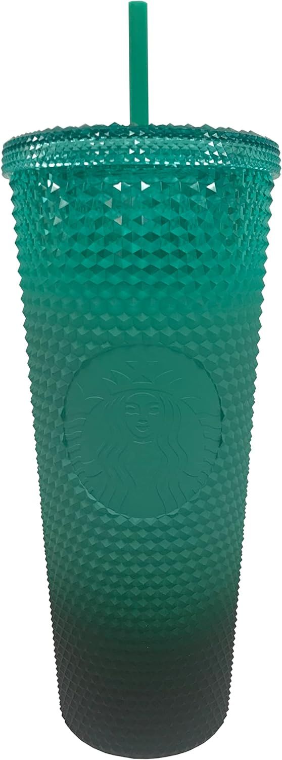 Starbucks Green Gradient Studded Acrylic Tumbler Fall Winter Holiday 2022 (24 Oz - Venti) Green | 713HDRLMI