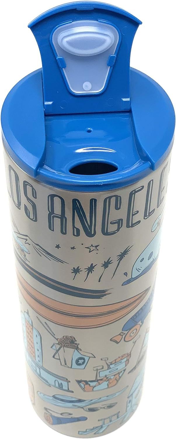 Starbucks Los Angeles Vacuum Insulated Stainless Steel Traveler Tumbler, 16 Oz Blue | 156JYGWNT