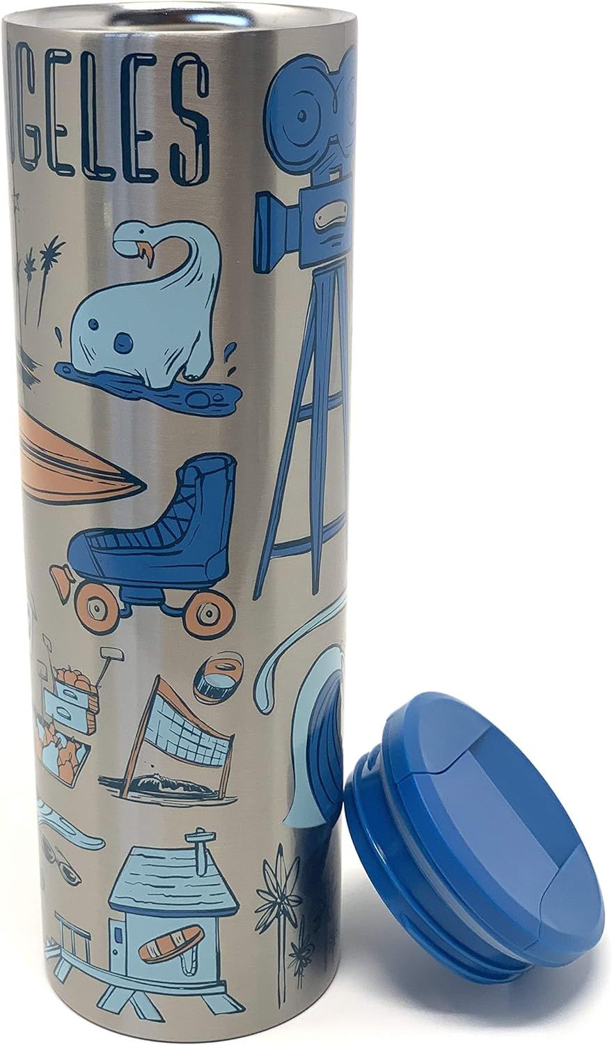 Starbucks Los Angeles Vacuum Insulated Stainless Steel Traveler Tumbler, 16 Oz Blue | 156JYGWNT