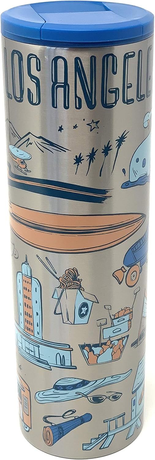 Starbucks Los Angeles Vacuum Insulated Stainless Steel Traveler Tumbler, 16 Oz Blue | 156JYGWNT