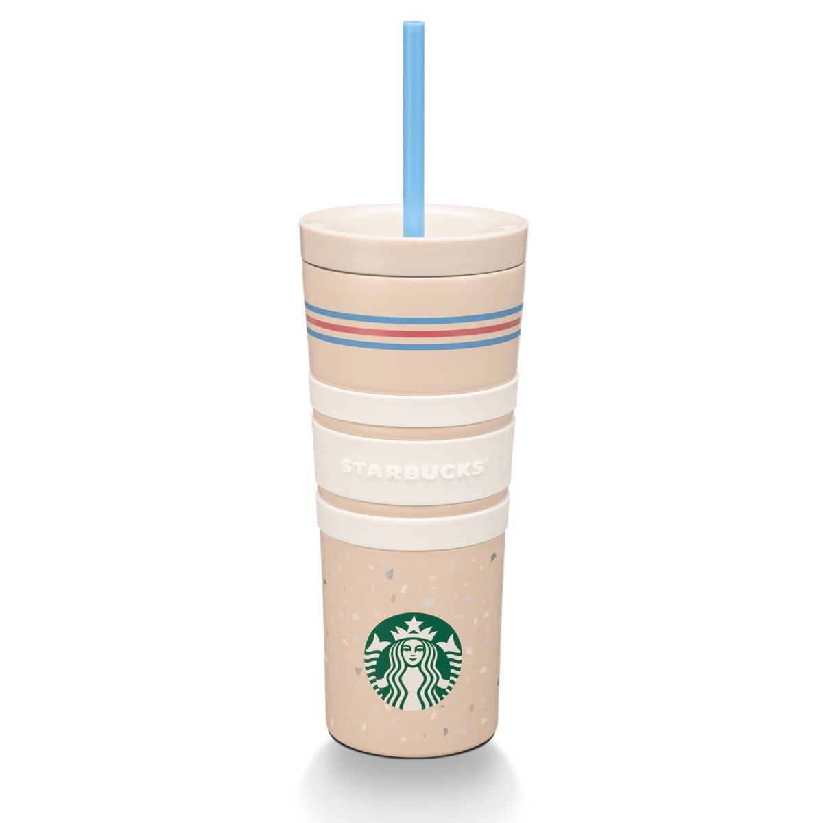 Starbucks Natural Terrazzo 16oz Stainless Steel Cold Cup Beige Grey | 460OAVEIR