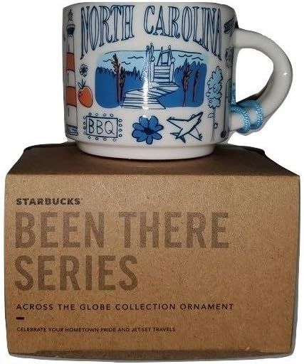 Starbucks North Carolina Been There Series Ceramic Coffee Mug Demitasse Ornament 2 Oz Red Coffee | 781EFGMKS