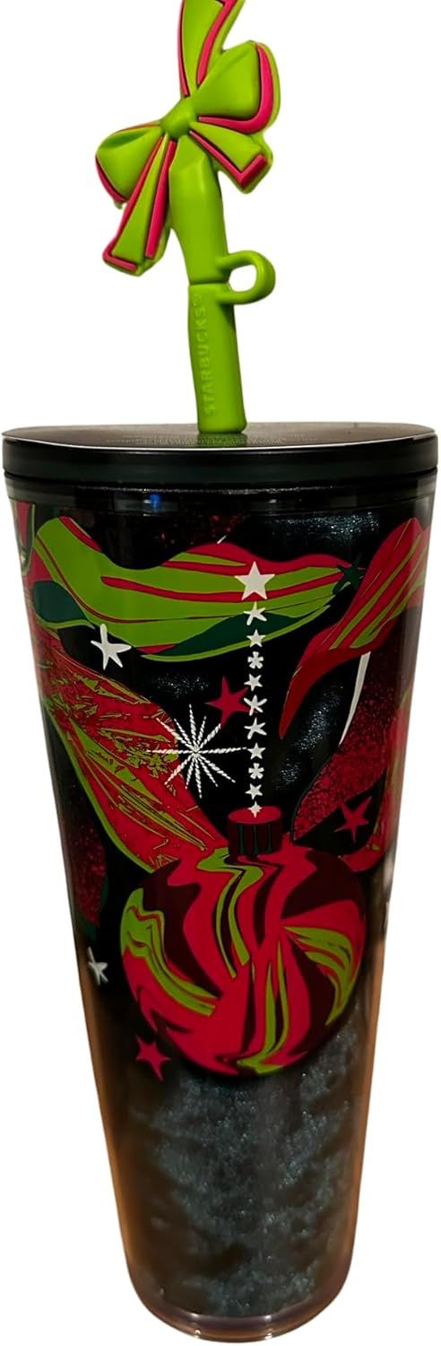 Starbucks Nwt Holiday 2023 Christmas Ribbon & Ornaments Straw Topper Tumbler Multicolor | 650ZYFEIT