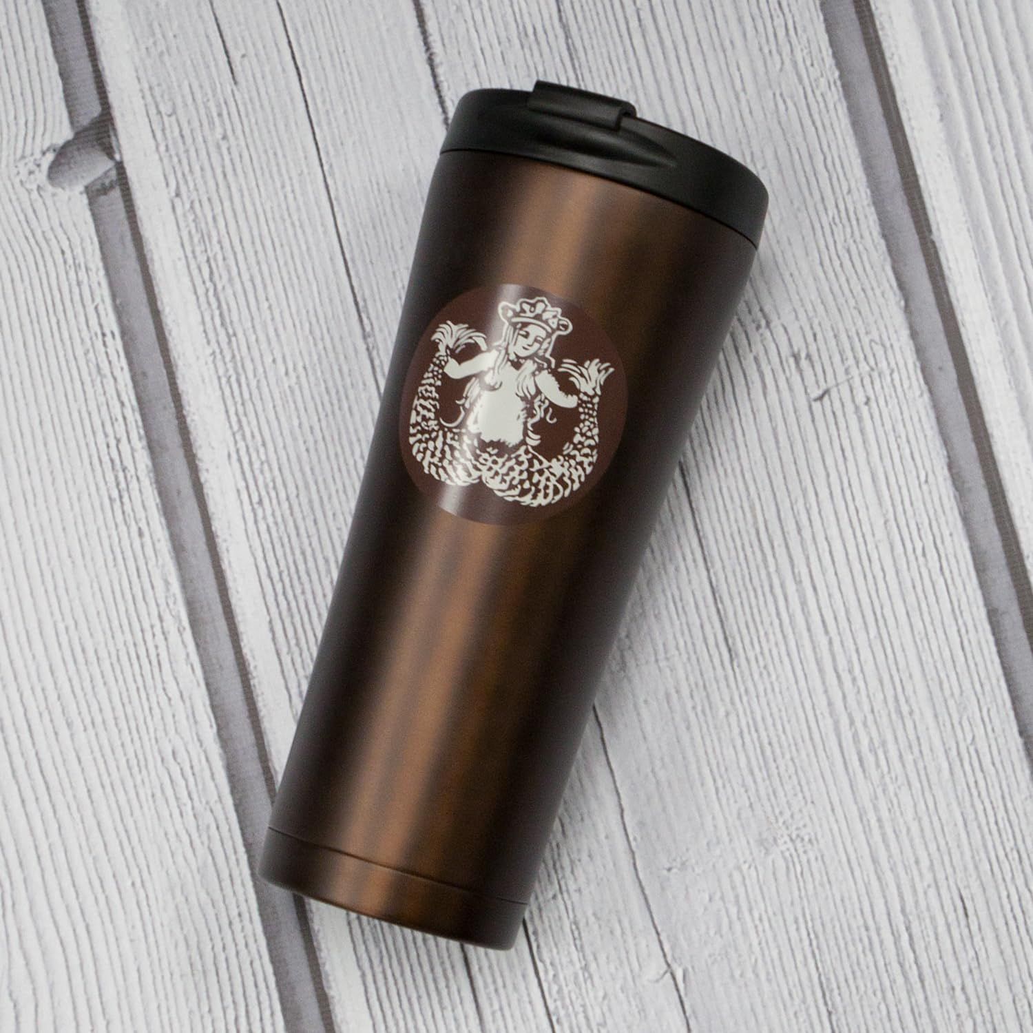 Starbucks Pike Place Stainless Steel Tumbler, Brown, 16 Fl Oz Brown | 369DYRTNO