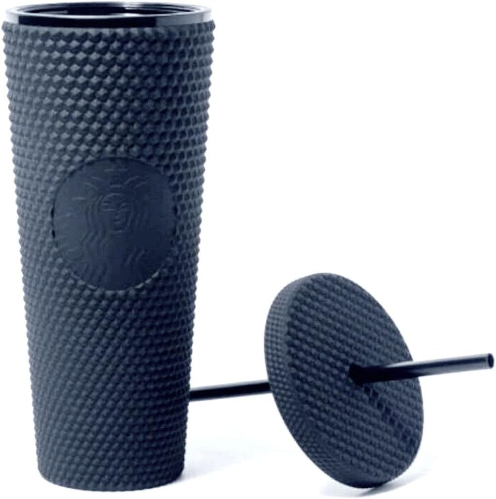 Starbucks Plastic 2021 Black Matte Studded Venti Tumbler, 24 Oz Black | 451XKEQMD