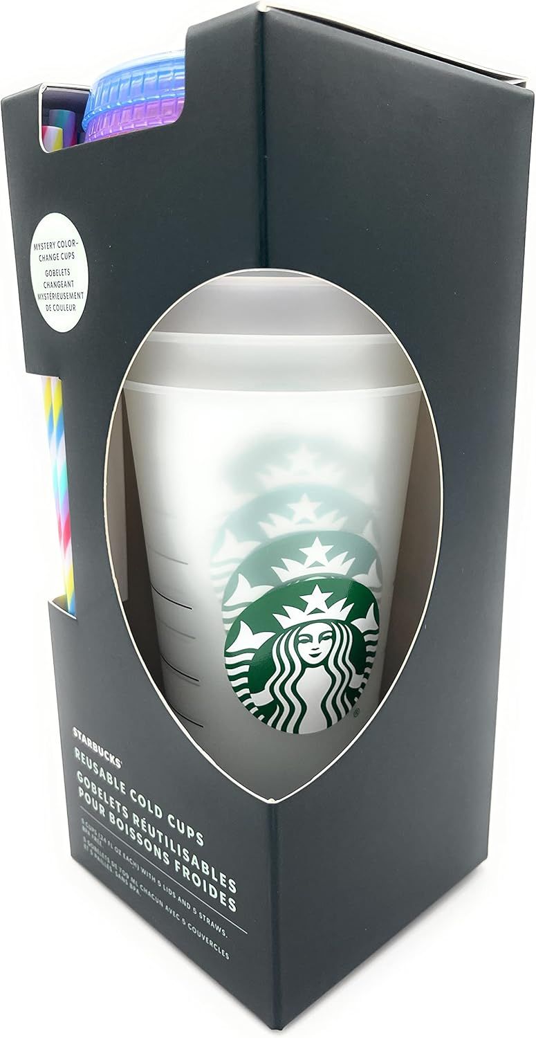 Starbucks Reusable Cold Cups With Lids And Straws (5 Pack), 24oz Each Multicolor | 486QDOIYJ