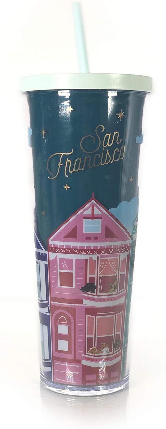 Starbucks San Francisco Cold Cup Tumbler Traveler Venti 24oz Green | 837TWHDEZ