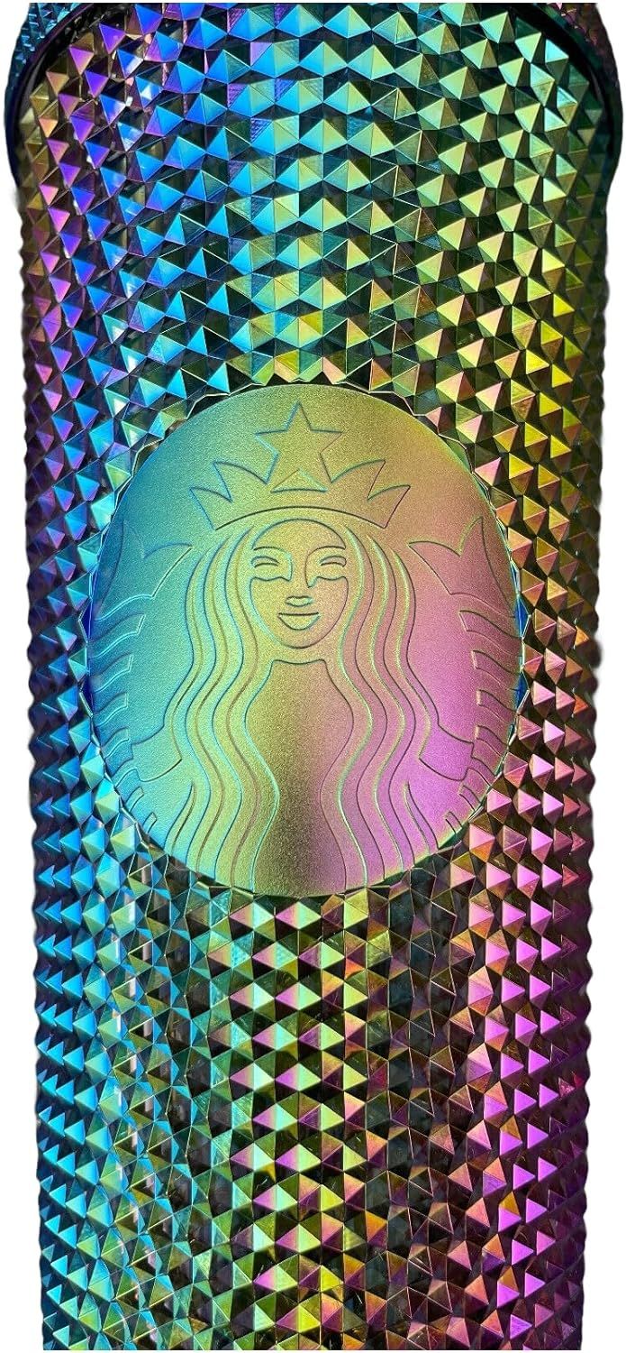 Starbucks Satrbucks Limited Edition Studded Oil Slick Rainbow Iridescent Tumbler Fall 2023 Venti 24 Oz Multicolor | 317ASJDPH