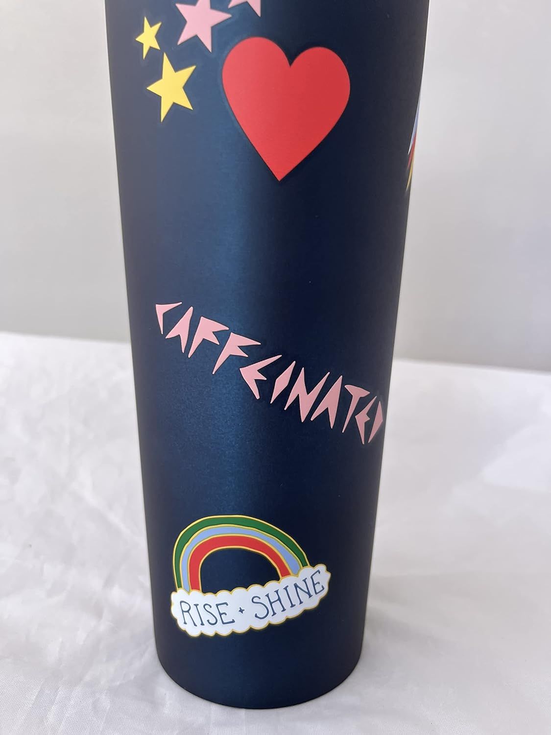 Starbucks Stainless Steel Tumbler Chill Lips Hearts Venti 24 Oz Blue | 360SKYETL