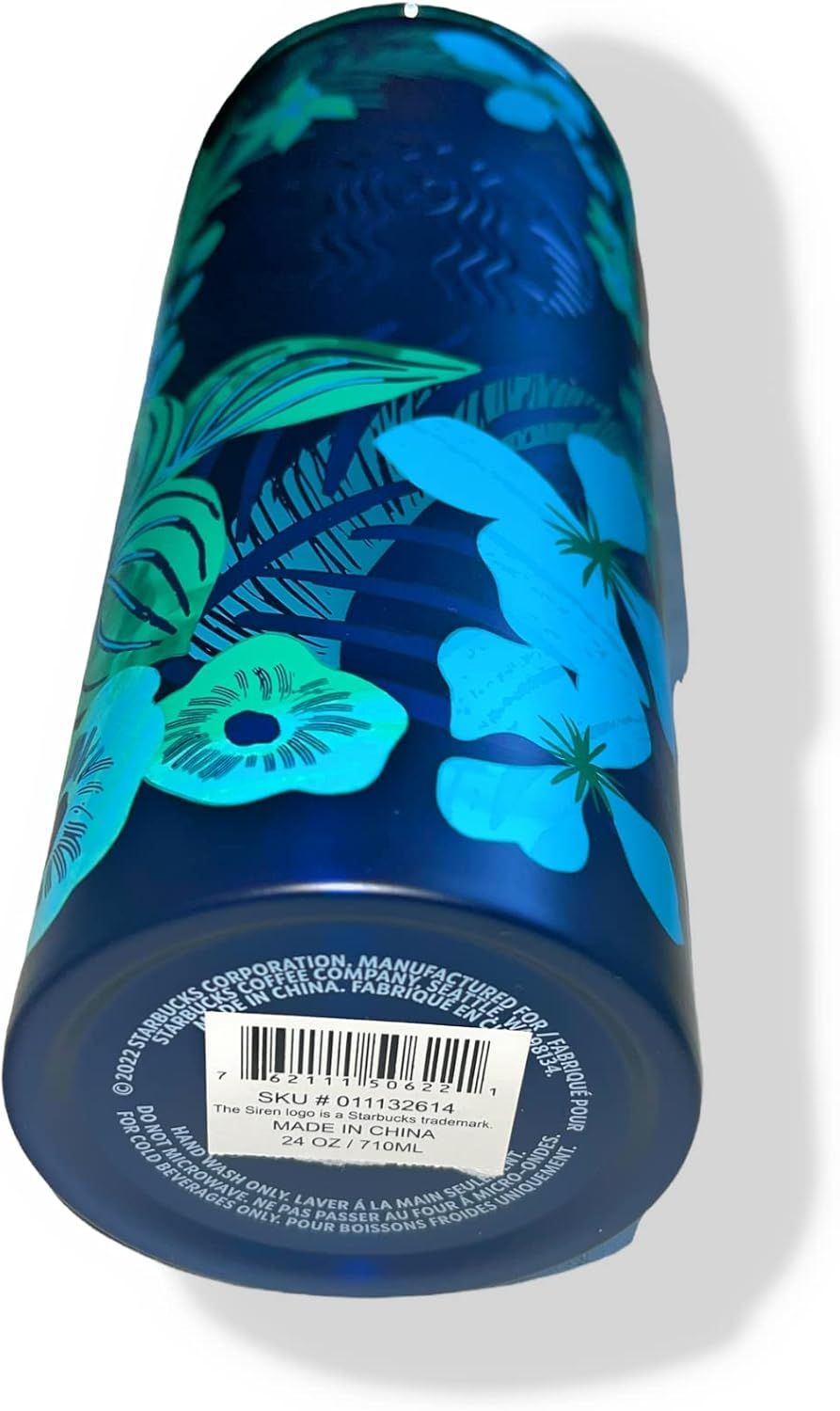 Starbucks Summer 2022 Us Release 24 Oz Navy Floral Stainless Steel! Navy Grey | 574WQMYFE