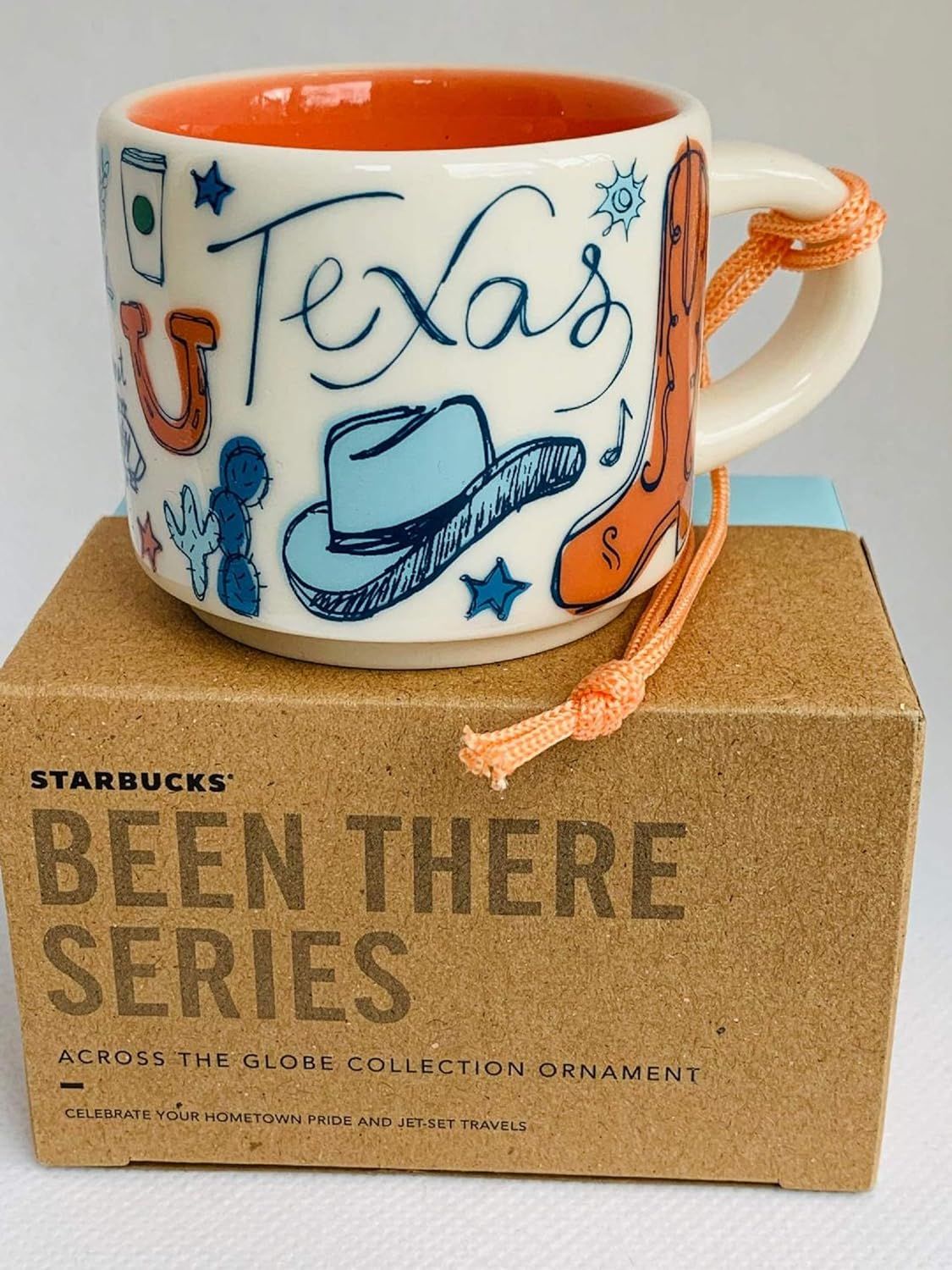 Starbucks Texas Been There Series Across The Globe Collection Ornament Ceramic Coffee Demitasse Mug, 2 Fl Oz Coffee | 108AHFJGW