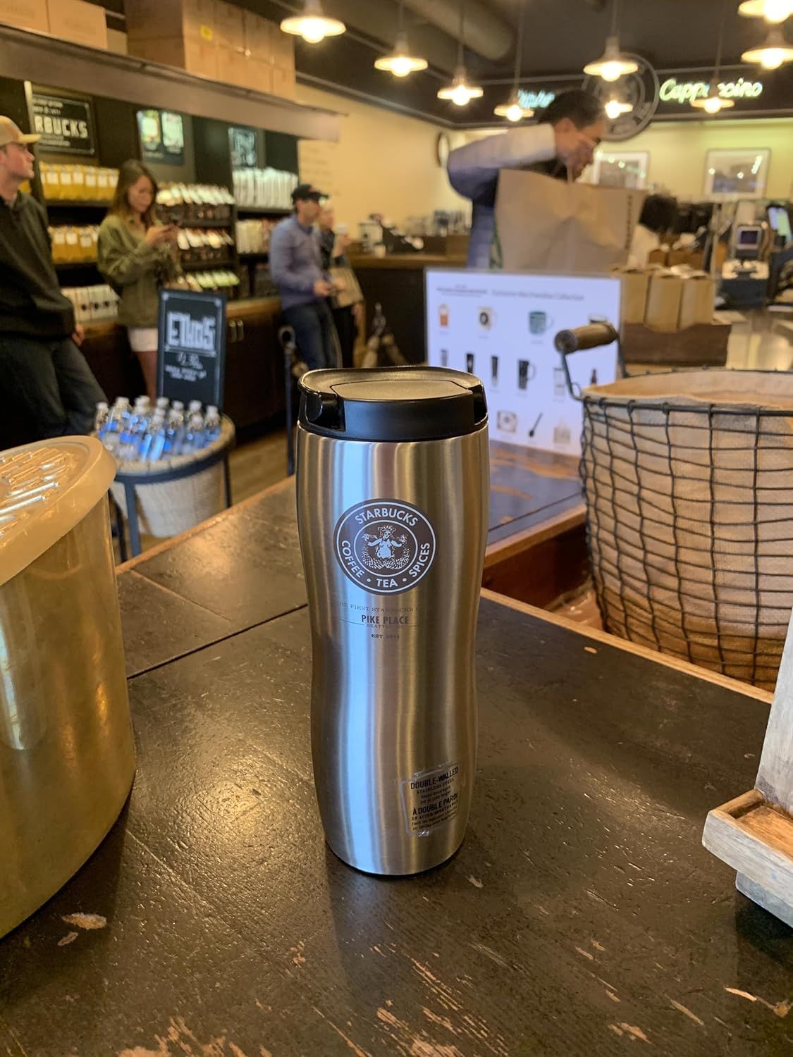 Starbucks The First Store Pike Place Concord Stainless Steel Tumber (2 Pack) Silver | 854LAEQXR