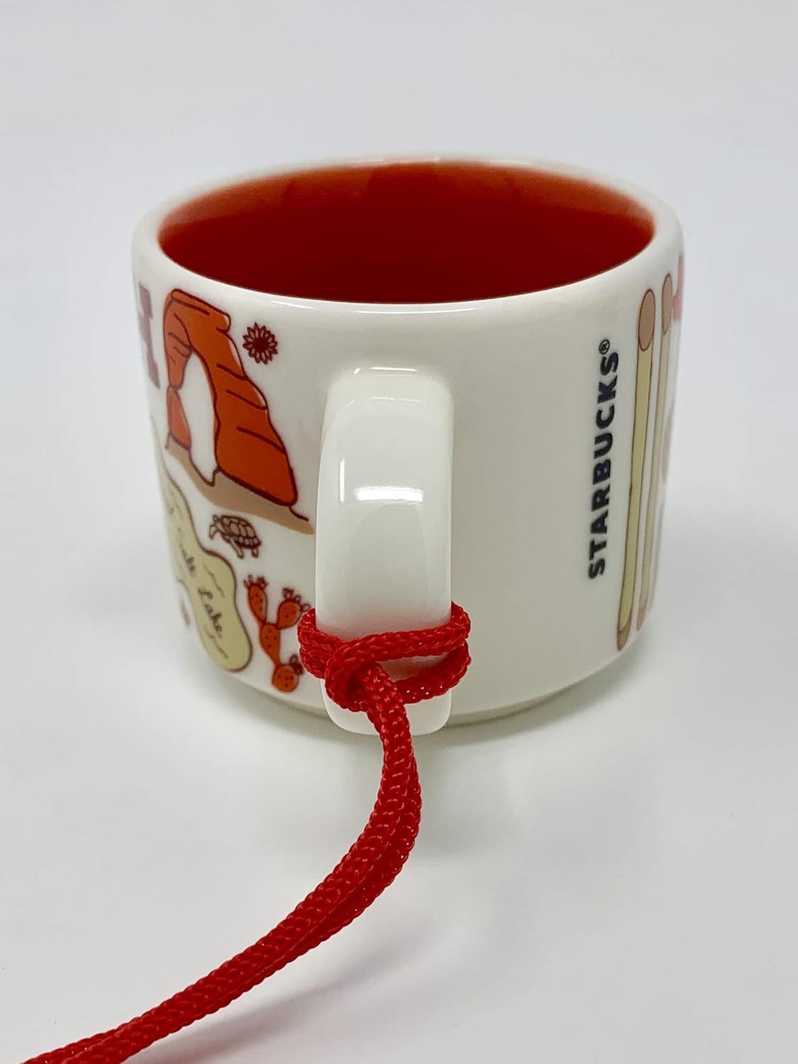 Starbucks Utah Been There Collection Ceramic Espresso Mug Demitasse Ornament 2 Oz Red | 971OSGTPI