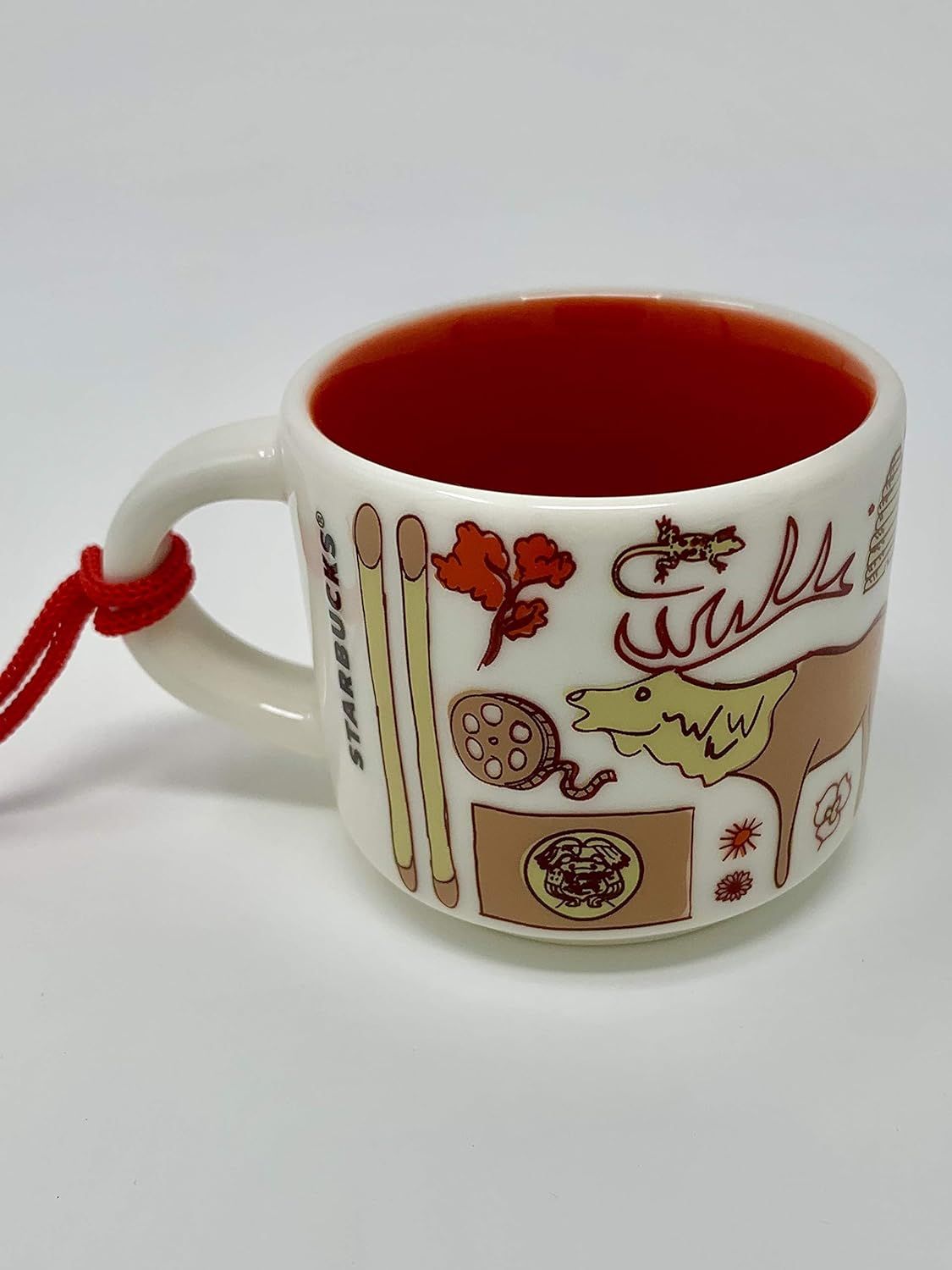 Starbucks Utah Been There Collection Ceramic Espresso Mug Demitasse Ornament 2 Oz Red | 971OSGTPI