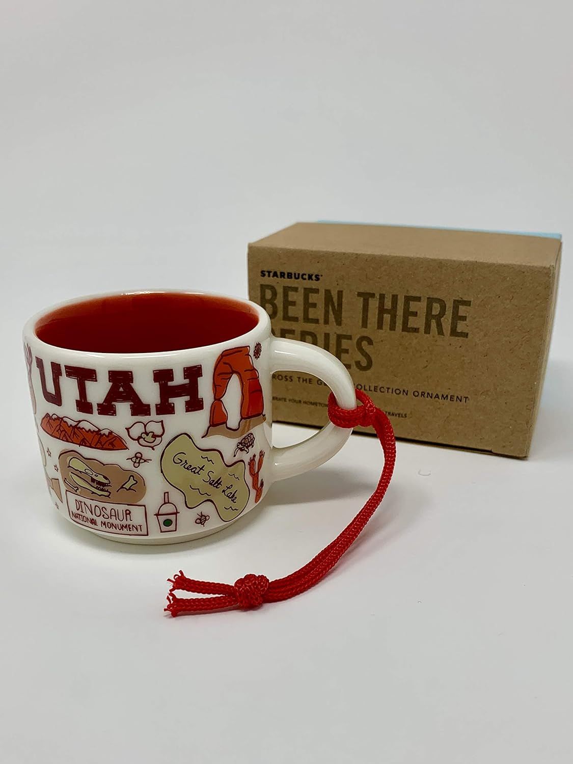 Starbucks Utah Been There Collection Ceramic Espresso Mug Demitasse Ornament 2 Oz Red | 971OSGTPI