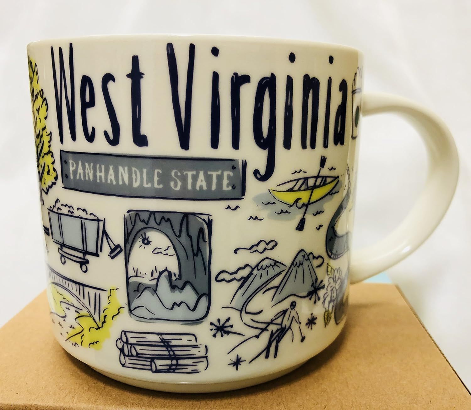 Starbucks West Virginia Been There Series Across The Globe Collection Ceramic Coffee Mug 14 Oz Multicolor | 694GHSIRT