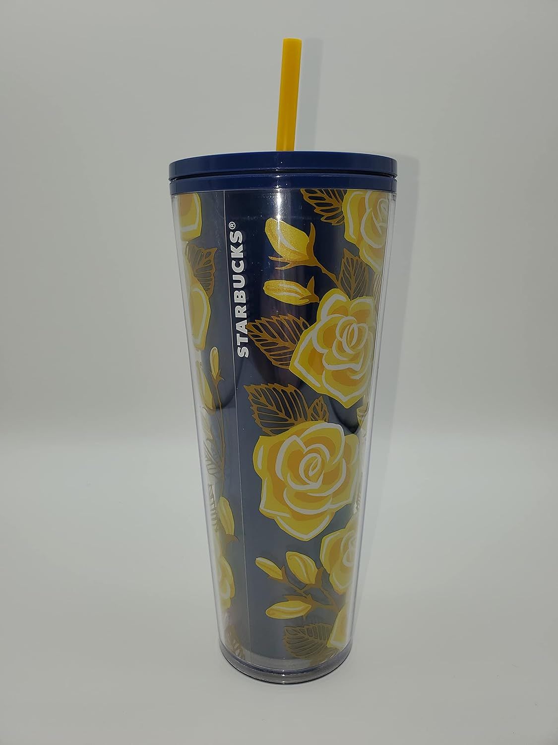 Starbucks Yellow Rose Of Texas Plastic 24oz Cold Cup Yellow | 451DTWHAY