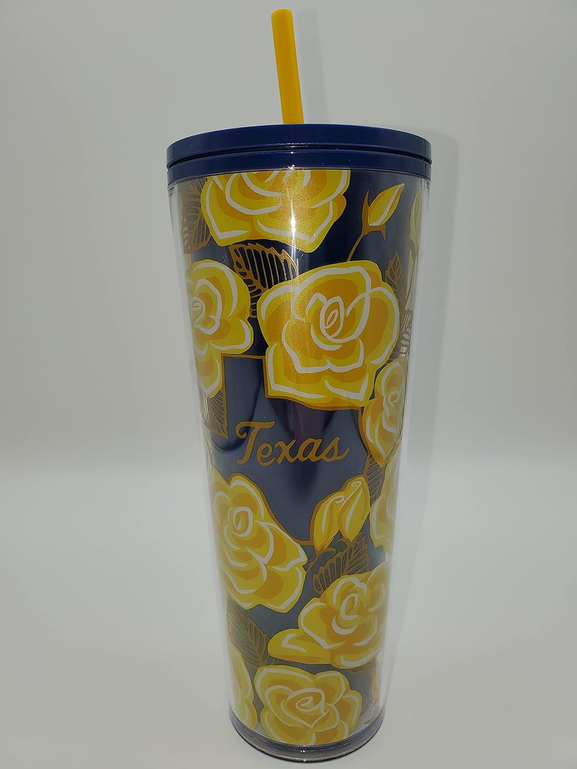 Starbucks Yellow Rose Of Texas Plastic 24oz Cold Cup Yellow | 451DTWHAY