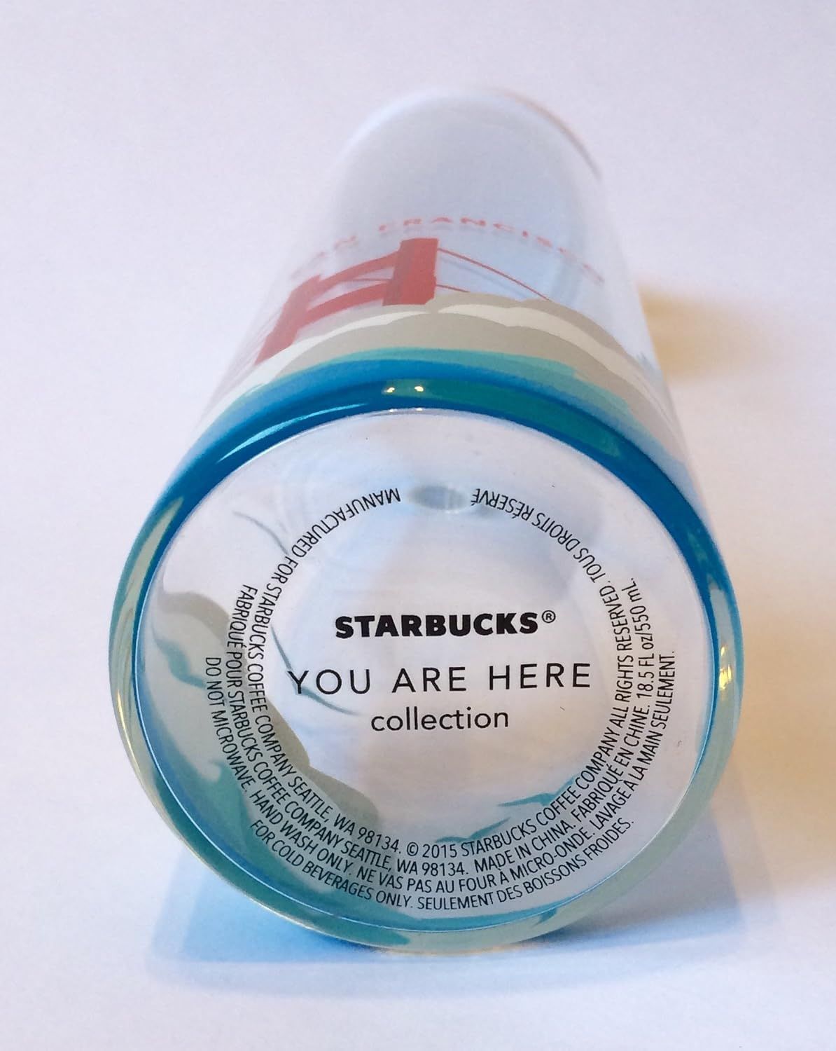 Starbucks You Are Here San Francisco 18.5 Fl Oz Glass Bottle Multicolor | 651QYLWVC