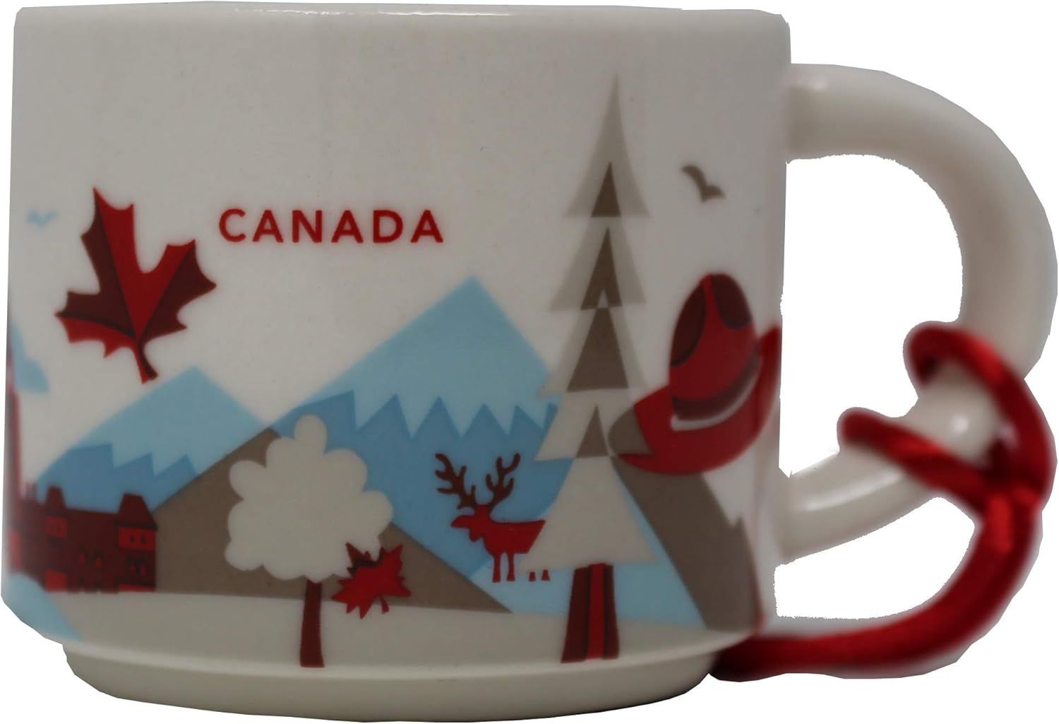 Starbucks You Are Here Series Canada Ceramic Demitasse Ornament Mug, 2 Oz White | 623ZTYVNI