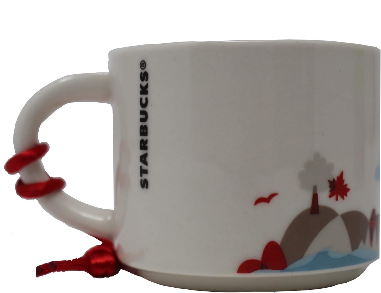 Starbucks You Are Here Series Canada Ceramic Demitasse Ornament Mug, 2 Oz White | 623ZTYVNI